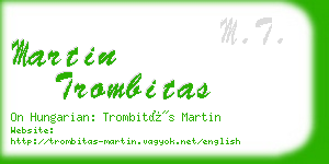 martin trombitas business card